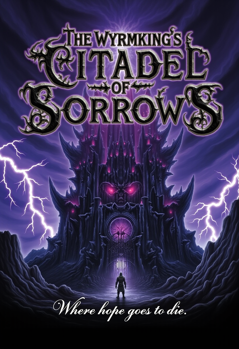 The Wyrmking's Citadel of Sorrows Fantasy Poster